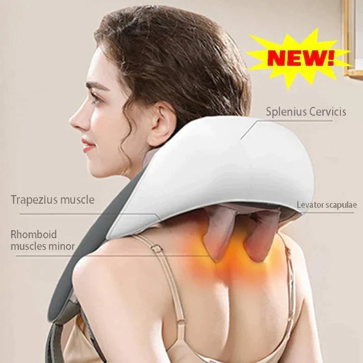 Electric Neck & Shoulder Massager Pillow with Heat