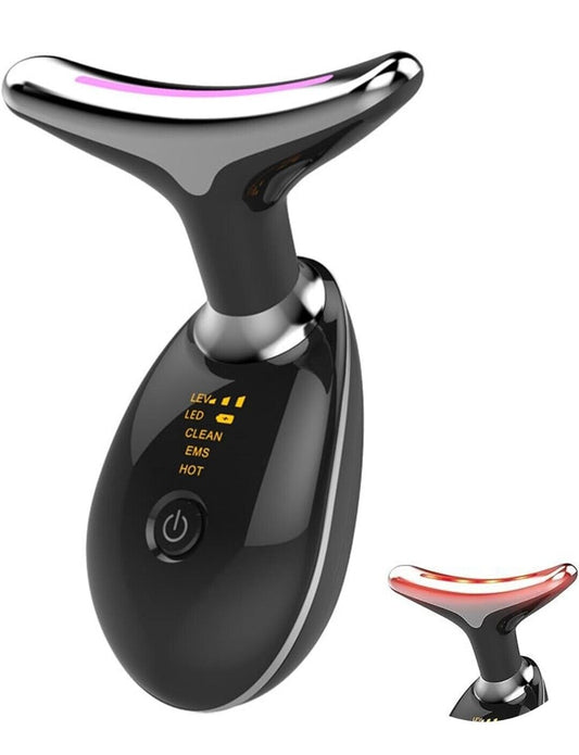 Neck & Face Lifting Device – EMS Microcurrent, Heat & LED Skin Tightening Massager