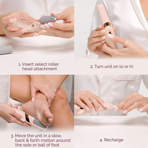 Electric Foot File Callus Remover – Rechargeable Pedicure Tool for Smooth Feet